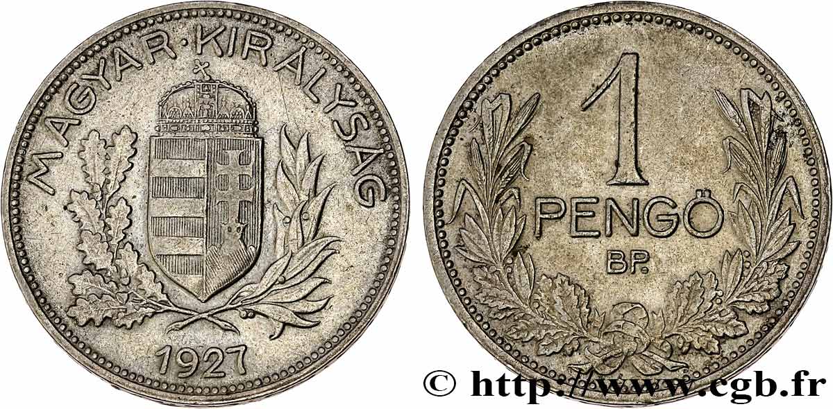 HUNGARY 1 Pengo 1927 Budapest AU 