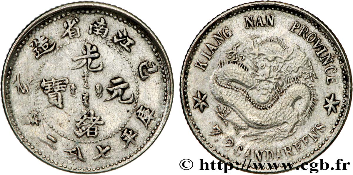 CHINA 10 Cents province de Kiangnan - Dragon 1901  SS 