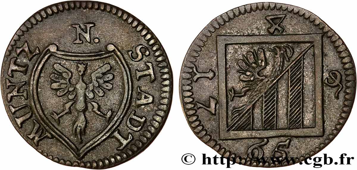 ALLEMAGNE - VILLE LIBRE DE NUREMBERG 4 Pfennig  1765  q.SPL 