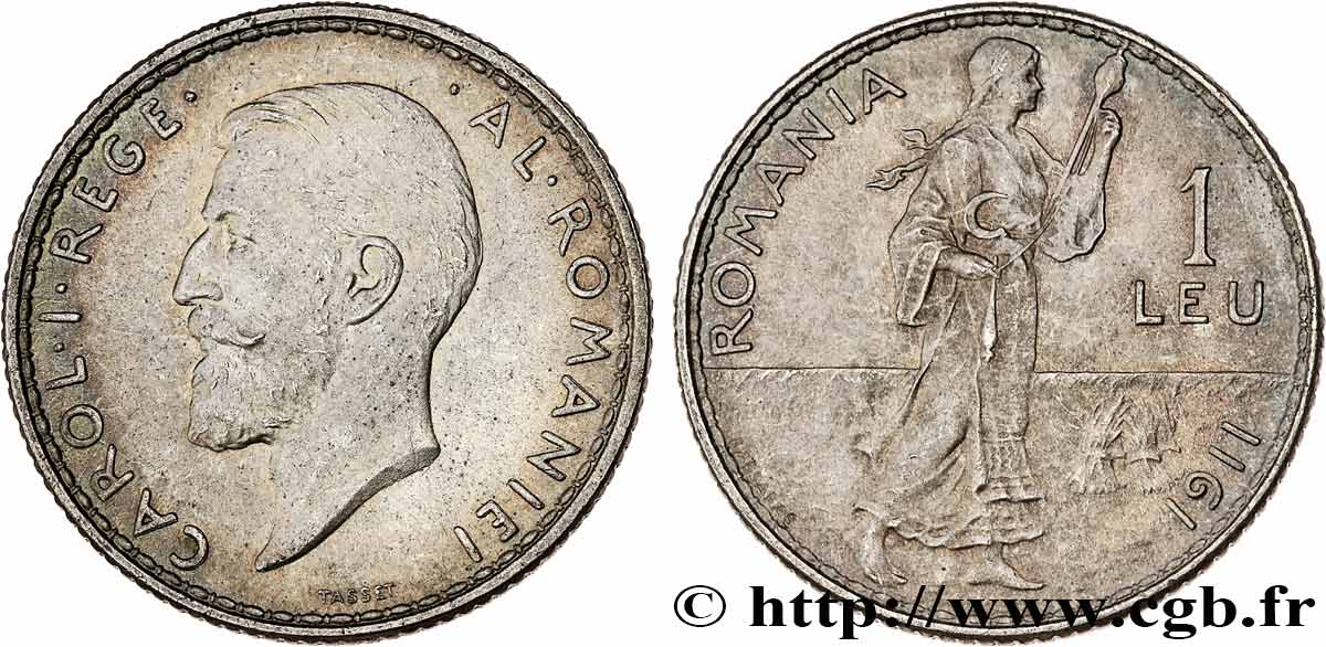 ROUMANIE 1 Leu Charles Ier 1911 Hambourg SUP 