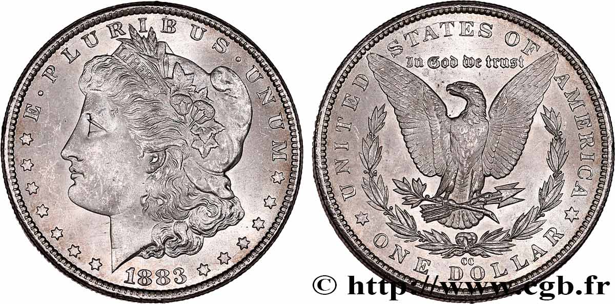 UNITED STATES OF AMERICA 1 Dollar Morgan 1883 Carson City  MS 