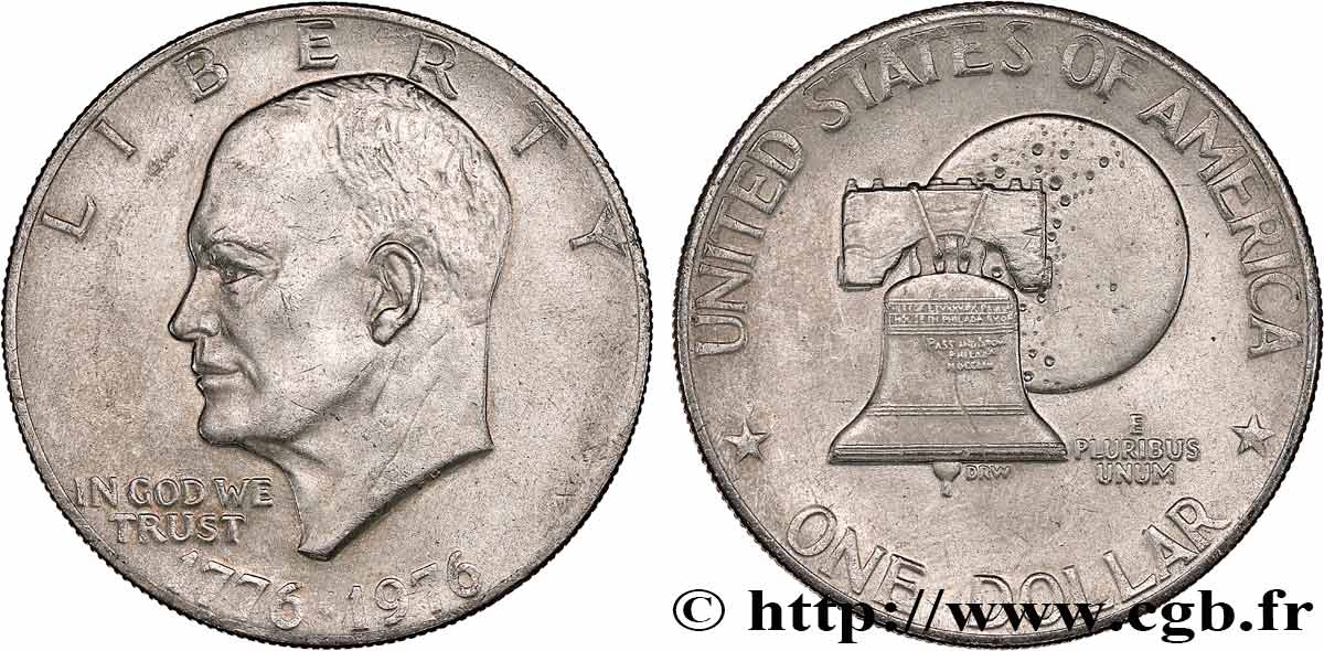 VEREINIGTE STAATEN VON AMERIKA 1 Dollar Eisenhower bicentenaire 1976 Philadelphie fVZ 