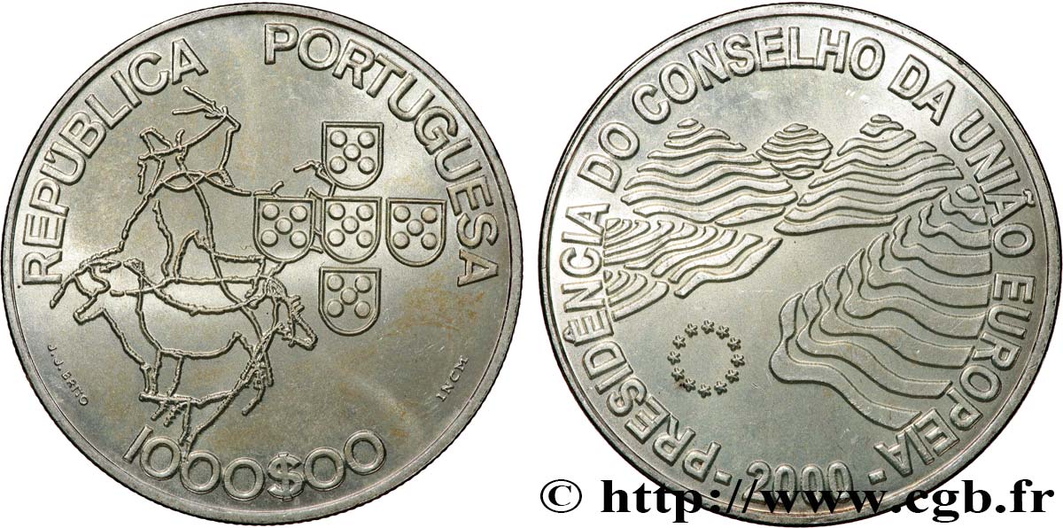 PORTOGALLO 1000 Escudos Présidence du Conseil de l’Union Européenne 2000  MS 