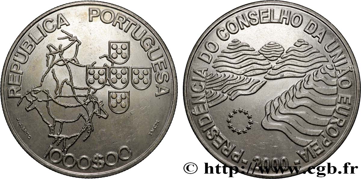 PORTUGAL 1000 Escudos Présidence du Conseil de l’Union Européenne 2000  fST 