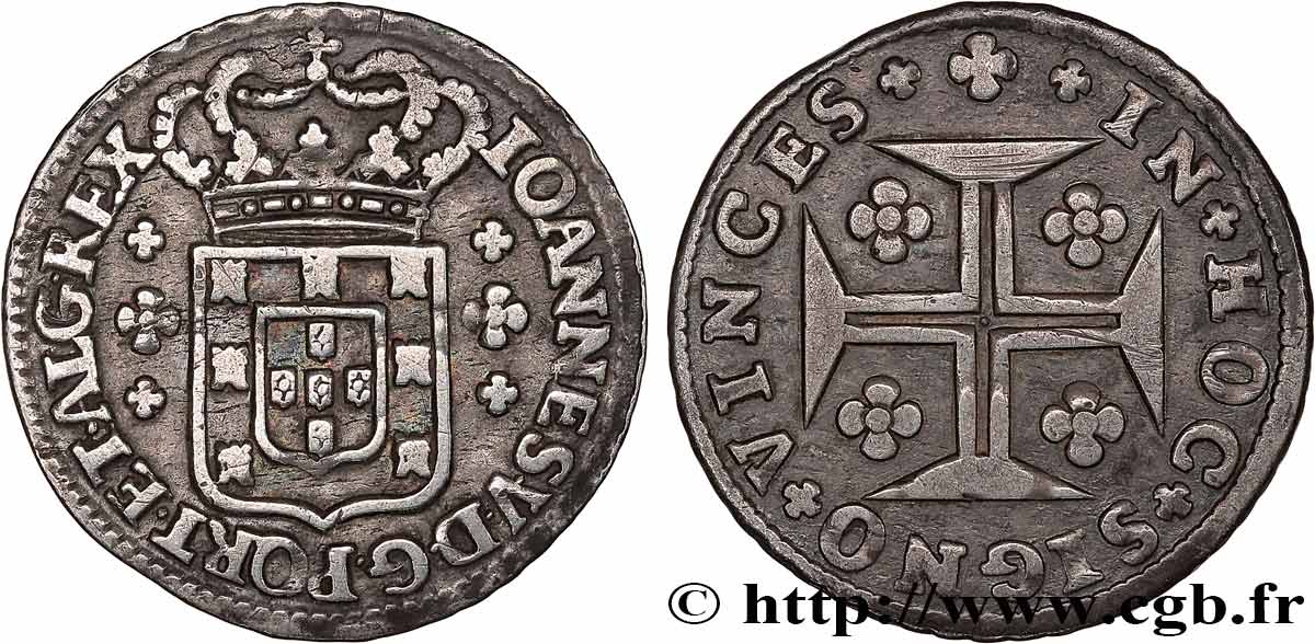 PORTUGAL (KINGDOM OF) AND BRAZIL - JOHN V 6 Vintens (120 Reis) n.d. Lisbonne XF 