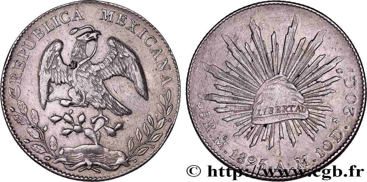 MEXICO 8 Reales 1895 Mexico - M° XF 