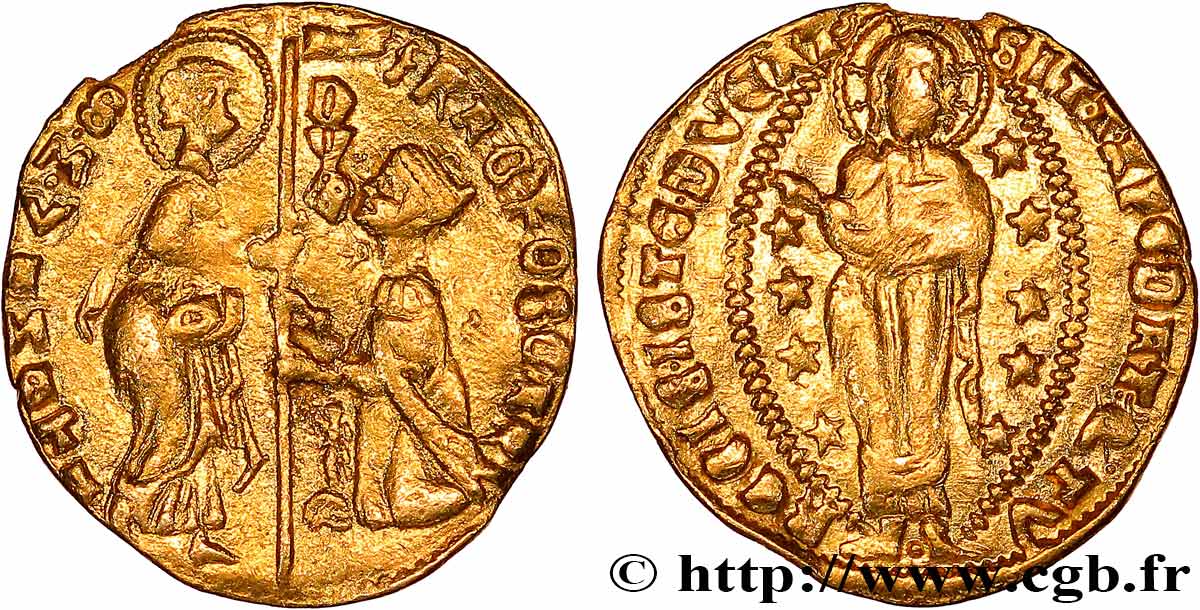 ITALIE - VENISE - FRANCESCO FOSCARI (65e doge) Zecchino (Sequin) n.d. Venise TTB+ 