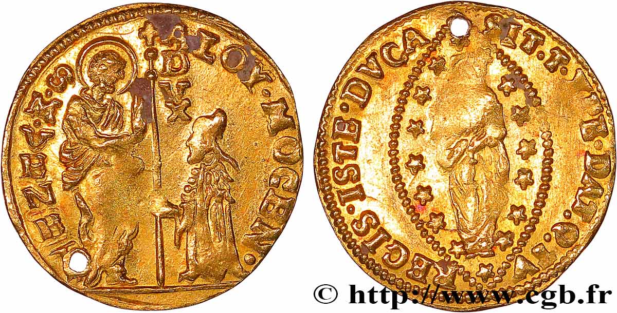 ITALIE - VENISE - ALVISE II MOCENIGO (110e doge) Zecchino (Sequin) n.d. Venise TTB+ 