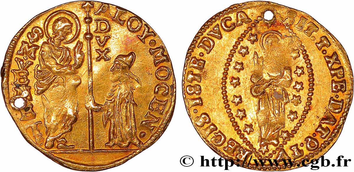 ITALY - VENICE - ALVISE II MOCENIGO Zecchino (Sequin) n.d. Venise AU 