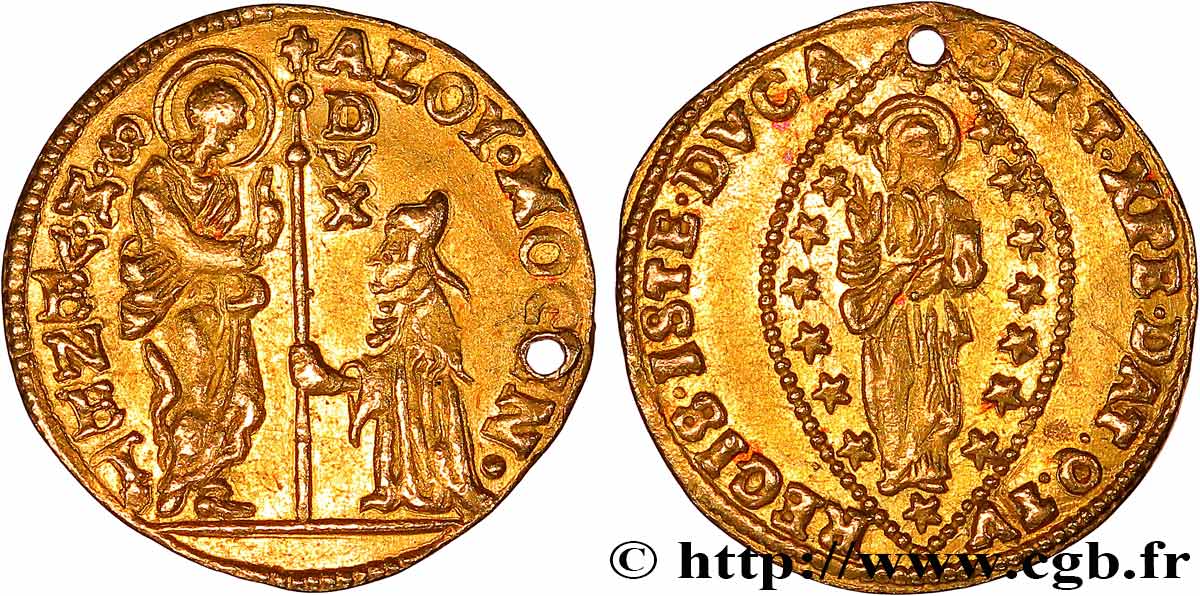 ITALY - VENICE - ALVISE II MOCENIGO Zecchino (Sequin) n.d. Venise AU 