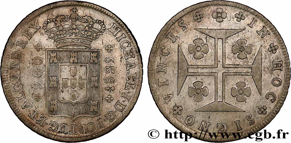 PORTUGAL - KINGDOM OF PORTUGAL - MIGUEL I 12 Vintens (240 Reis) 1829 Lisbonne BB 