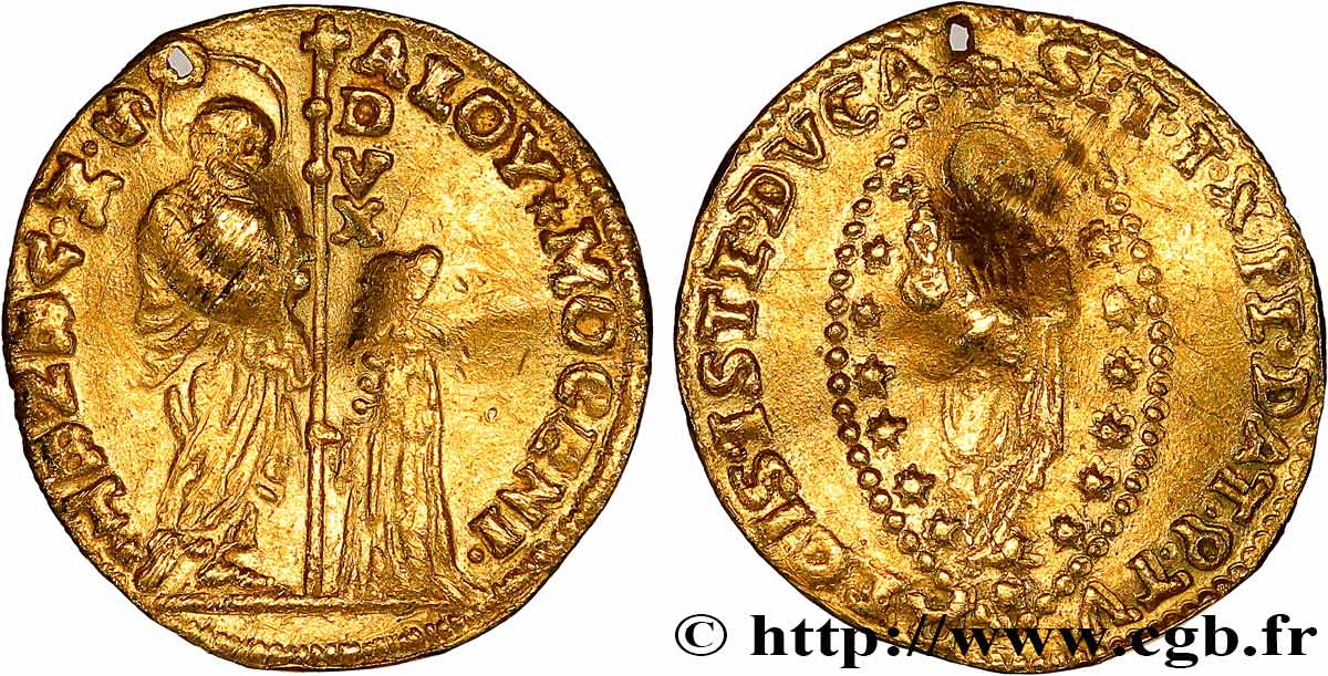 ITALIEN - VENEDIG - ALVISE MOCENIGO  I. (85. Doge) Zecchino (Sequin) n.d. Venise SS 