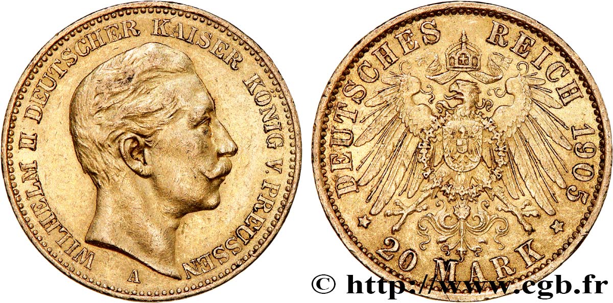 GOLD, PALLADIUM & PLATINUM INVESTMENT 20 Mark Guillaume II 1905 Berlin AU 