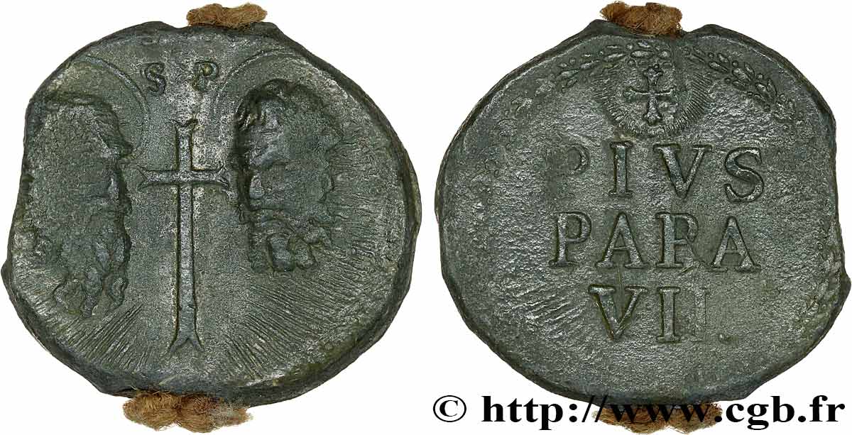 ITALIE - ÉTATS DU PAPE - PIE VII (Barnaba Chiaramonti) Bulle papale  n.d. Rome TTB 