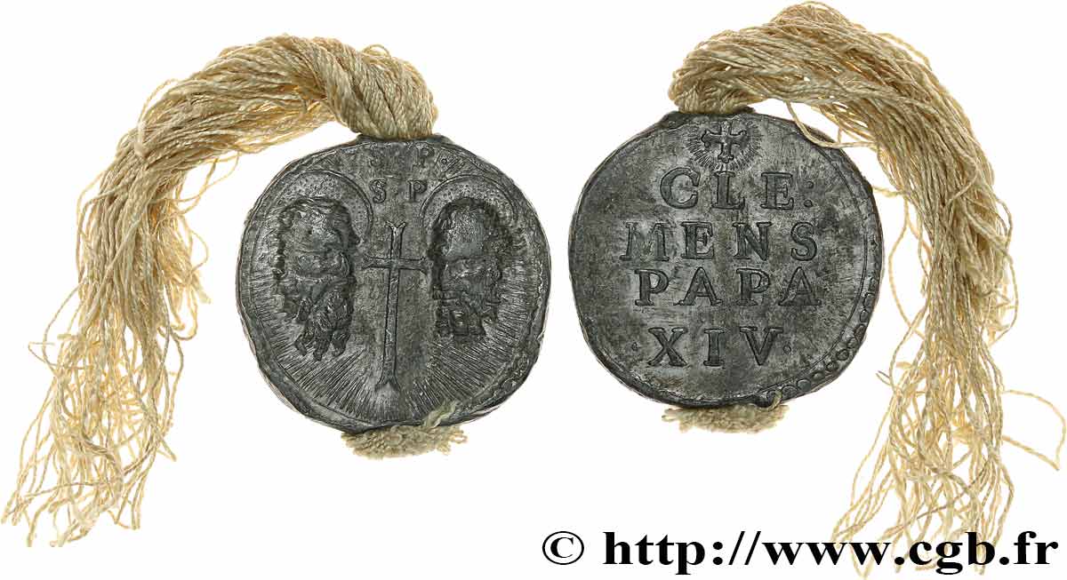 ITALY - PAPAL STATES - CLEMENT XIV (Giovanni Ganganelli) Bulle n.d. Rome AU 