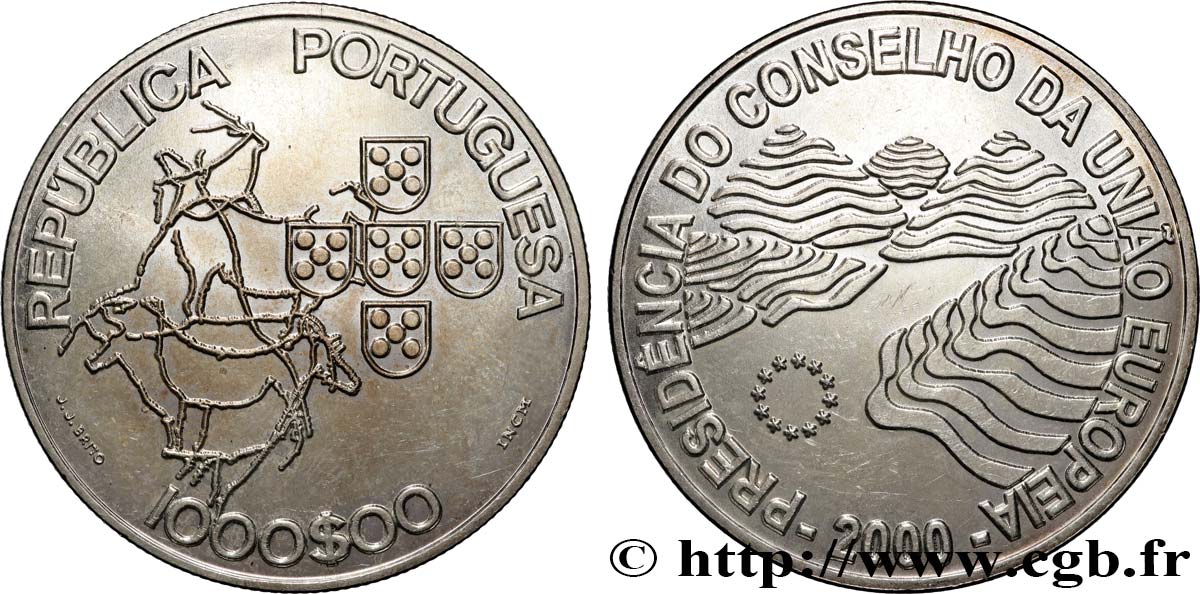 PORTUGAL 1000 Escudos Présidence du Conseil de l’Union Européenne 2000  SPL 