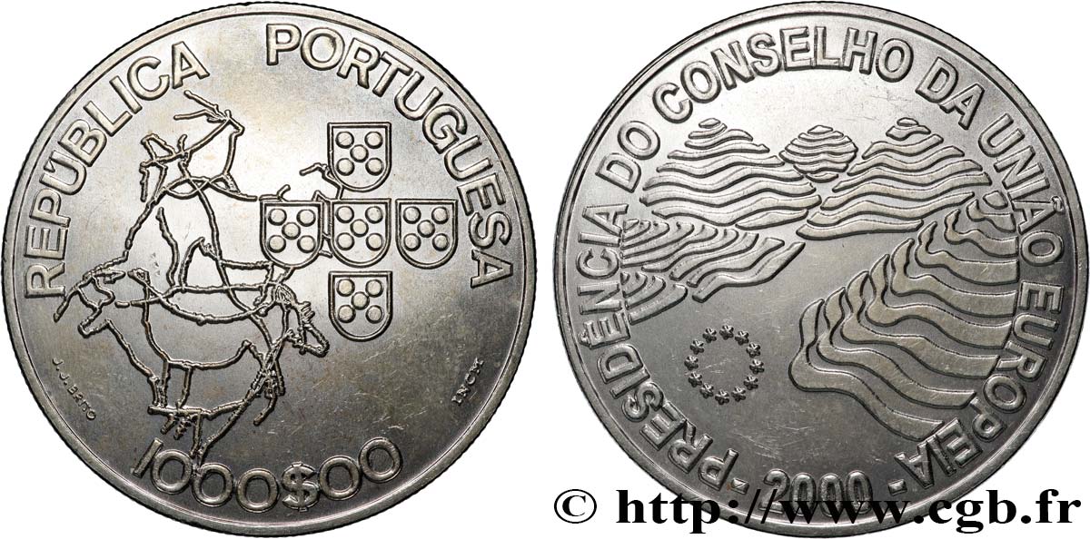 PORTOGALLO 1000 Escudos Présidence du Conseil de l’Union Européenne 2000  MS 
