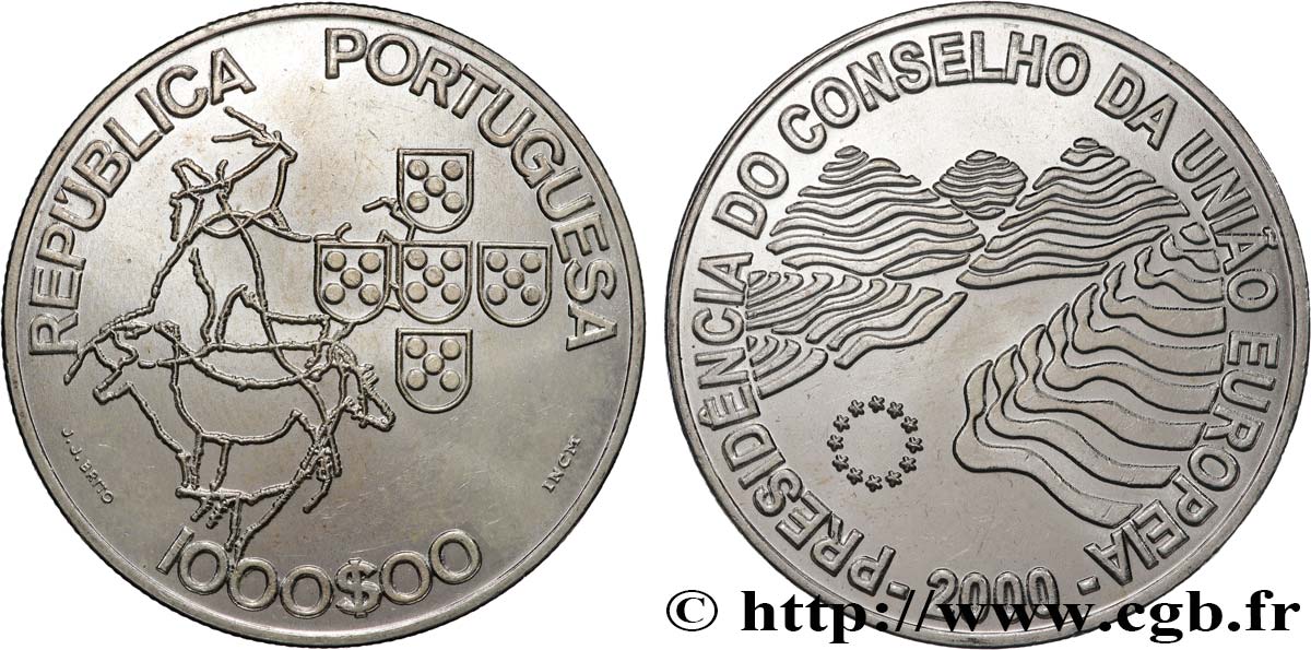 PORTUGAL 1000 Escudos Présidence du Conseil de l’Union Européenne 2000  SPL 