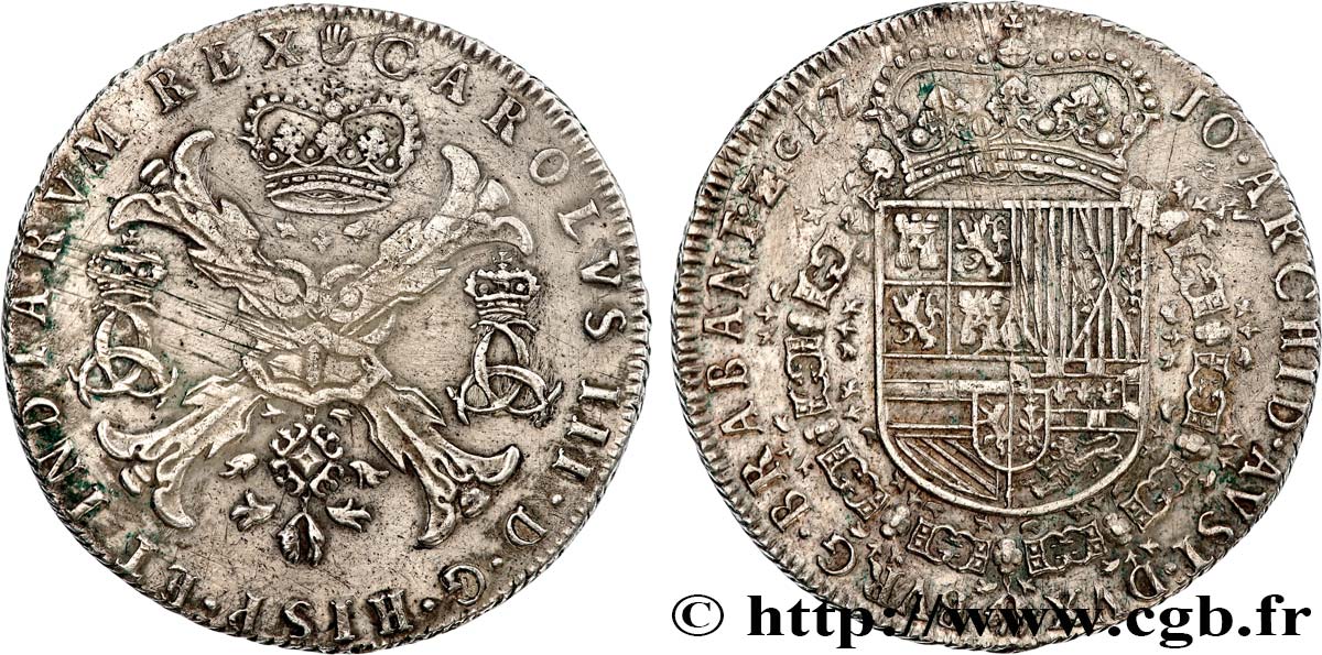SPANISH NETHERLANDS - DUCHY OF BRABANT - CHARLES III OF HABSBOURG Patagon 1710 Anvers AU 