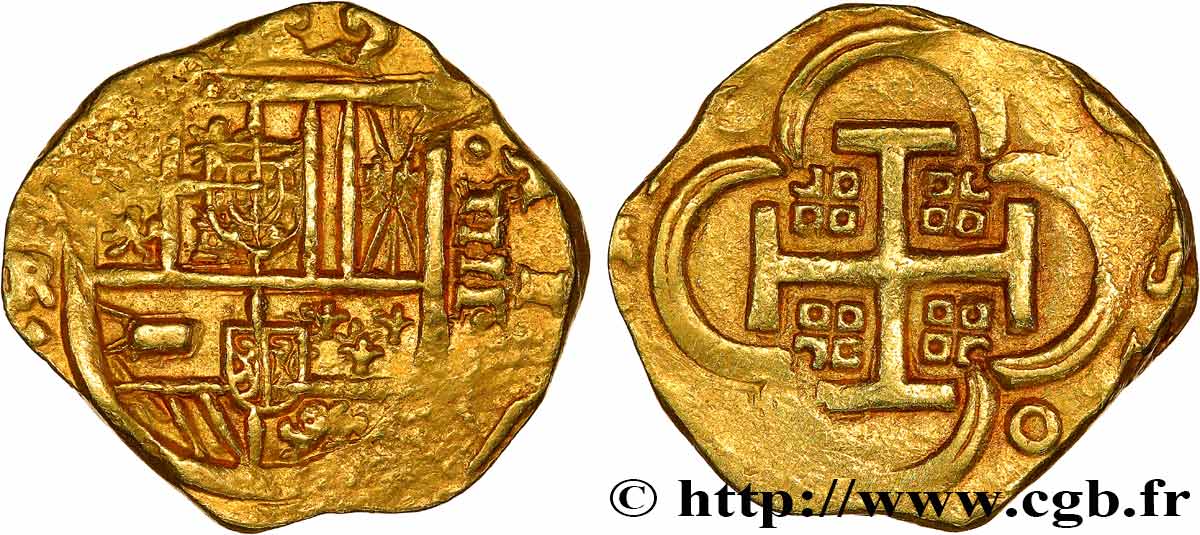SPAIN - KINGDOM OF SPAIN - PHILIP IV 4 Escudos n.d. Séville AU 