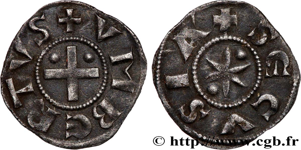 SAVOY - DUCHY OF SAVOY - HUMBERT II Denier de Suse (denaro secusino), 3e type n.d. Suse AU 