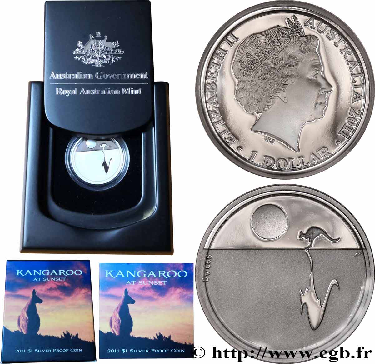 AUSTRALIEN 1 Dollar Proof Kangourou 2011  ST 