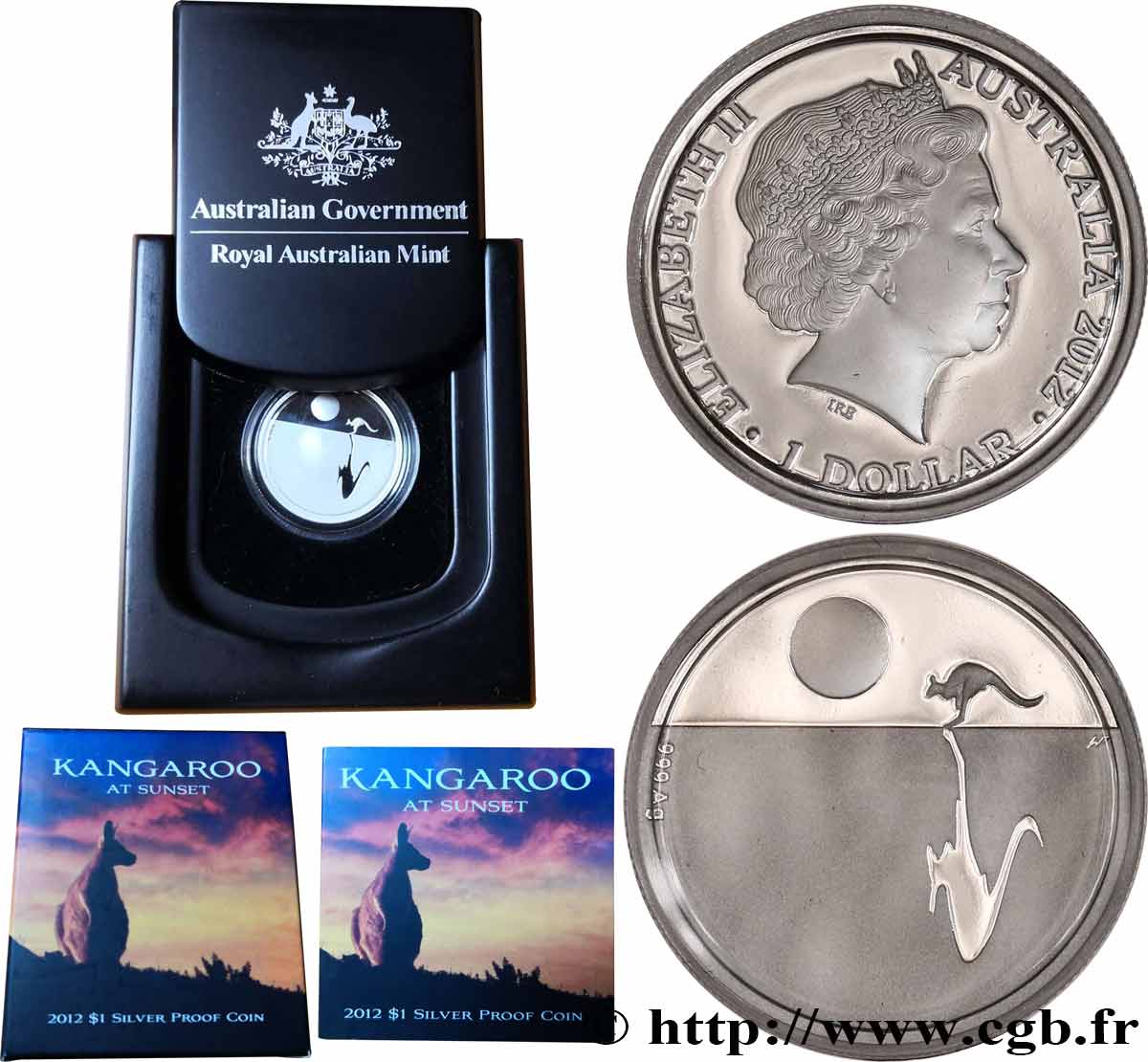 AUSTRALIE 1 Dollar Proof Kangourou 2012  FDC 