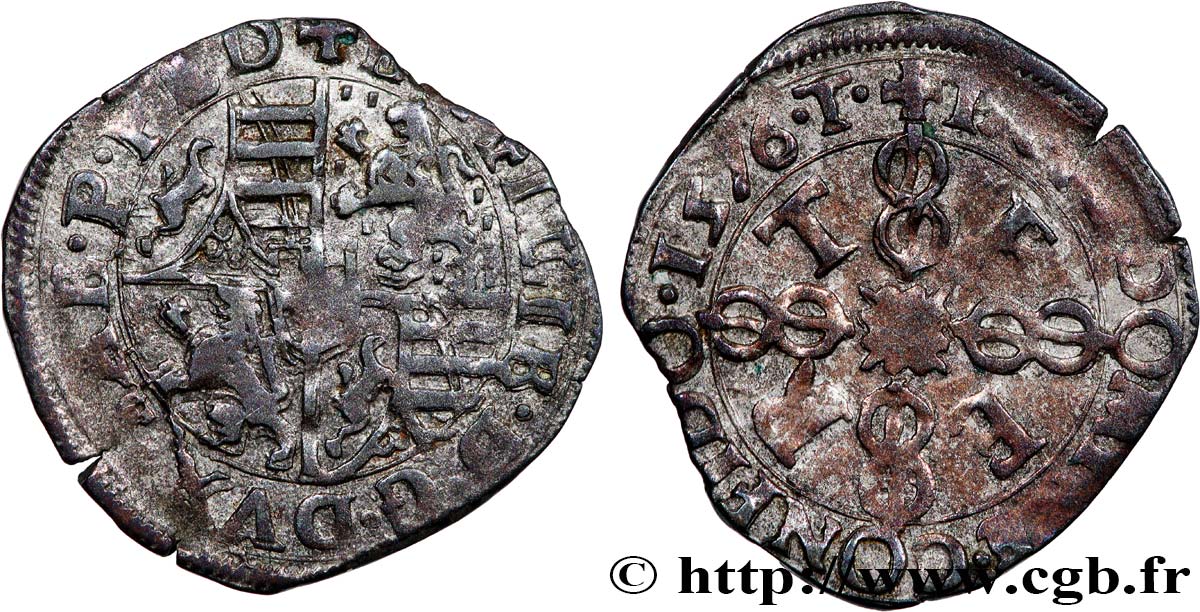 DUCADO DE SABOYA - MANUEL FILIBERTO Sol, 3e type (soldo di III tipo) 1576 Turin BC+ 