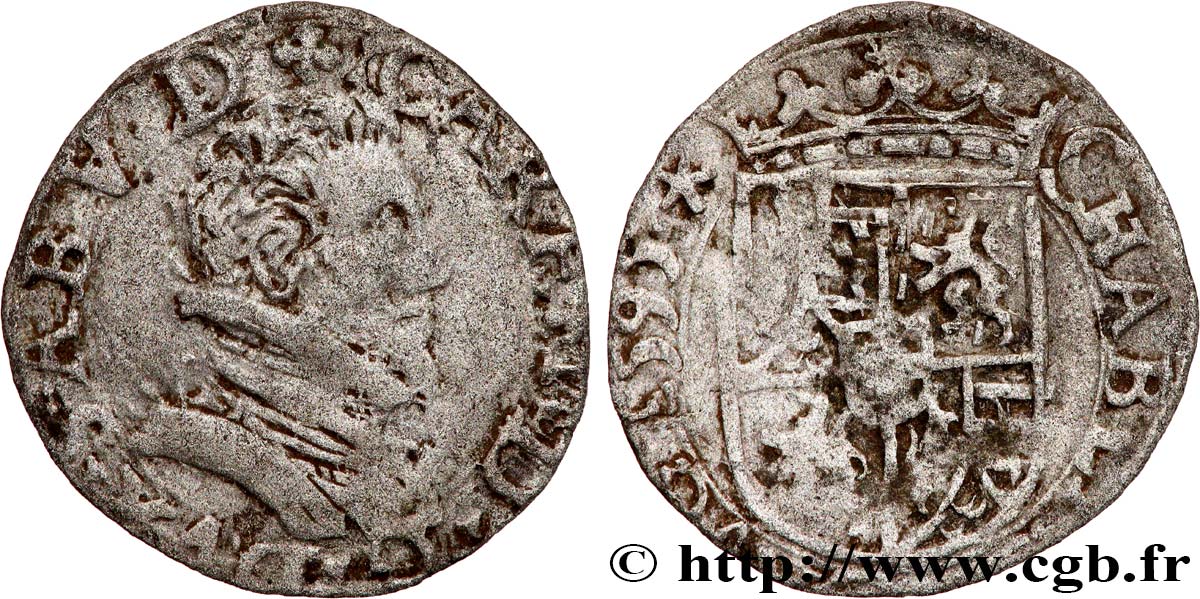 SAVOYEN - HERZOGTUM SAVOYEN - KARL EMANUEL I. 1 Sol, 4e type (Soldo) 1595 Chambéry S 
