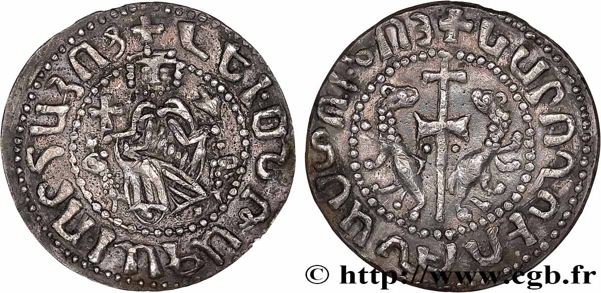 CILICIE - ROYAUME D&nbsp;ARMÉNIE - LÉON Ier roi d&nbsp;Arménie Tram d&nbsp;argent c. 1198-1219 Sis TTB 