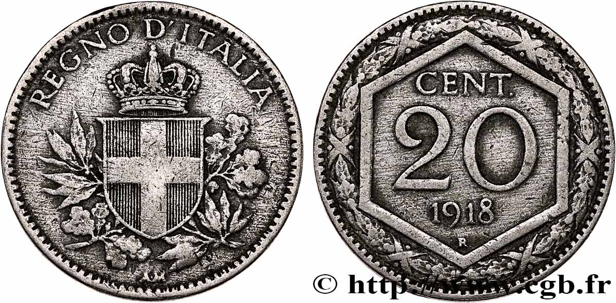 ITALIE 20 Centesimi 1918 Rome TTB 