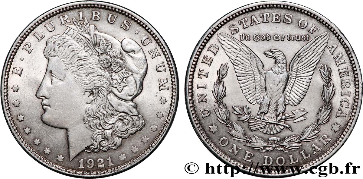 ESTADOS UNIDOS DE AMÉRICA 1 Dollar Morgan 1921 Philadelphie MBC+ 