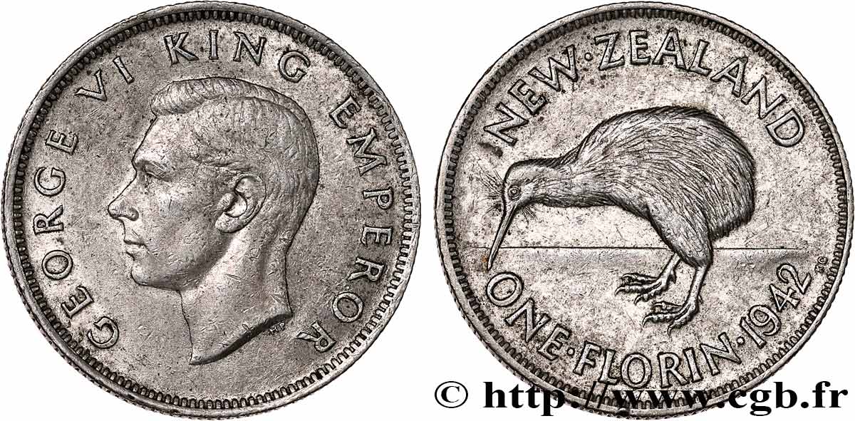 NUOVA ZELANDA
 1 Florin Georges VI 1942  BB 