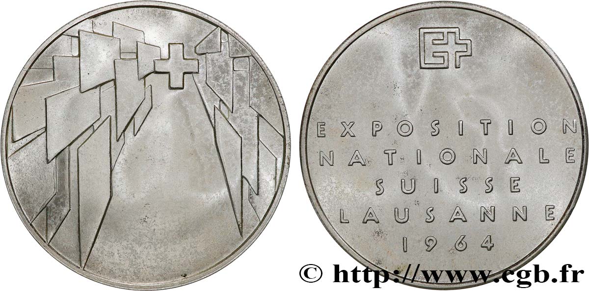 SUIZA Module de 5 Francs Exposition de Lausanne 1964 Berne EBC 