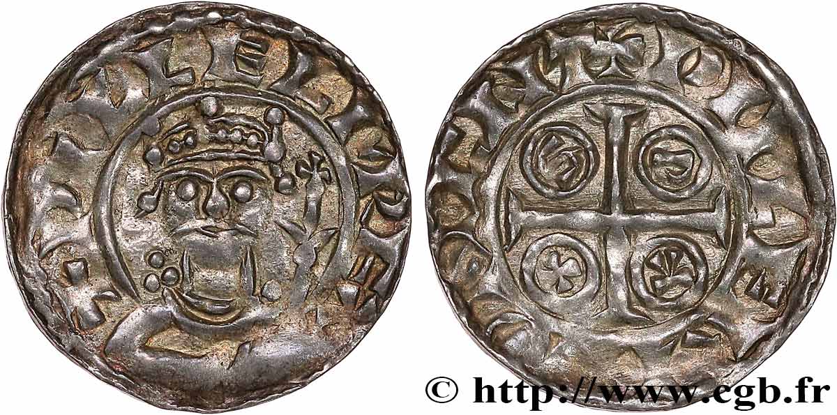 ANGLETERRE - GUILLAUME IER DIT  LE CONQUÉRANT  Penny au type avec légende PAXS n.d. Winchester TTB 