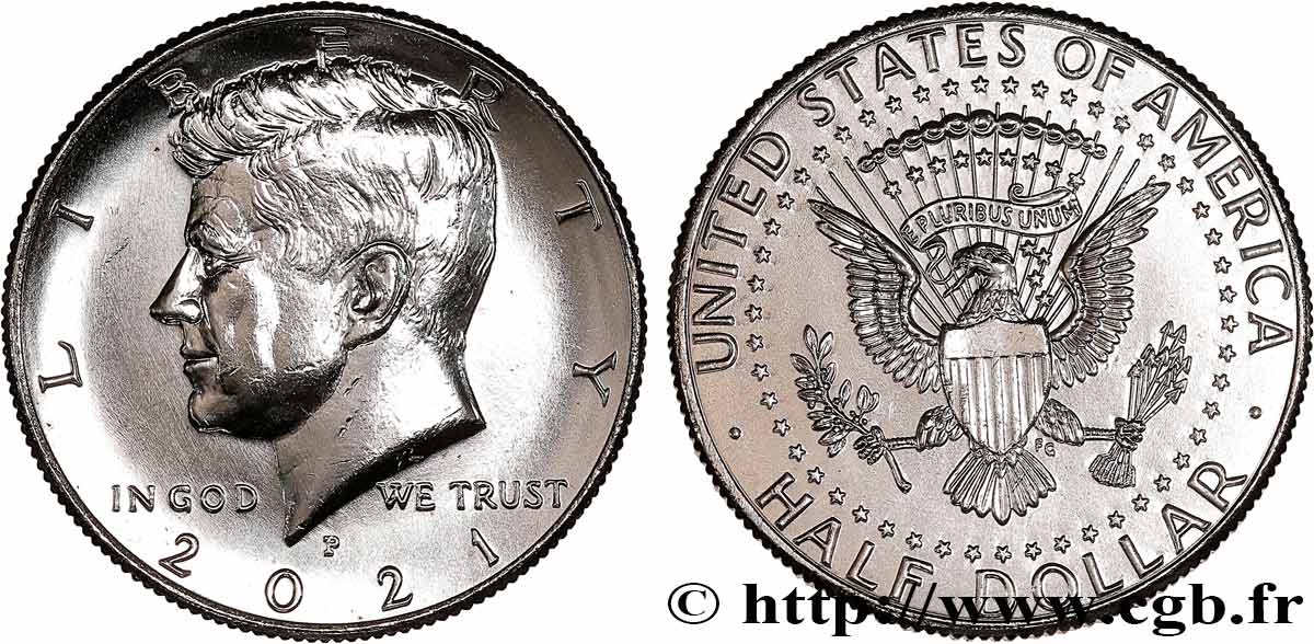 UNITED STATES OF AMERICA 1/2 Dollar Kennedy 2021 Philadelphie MS 