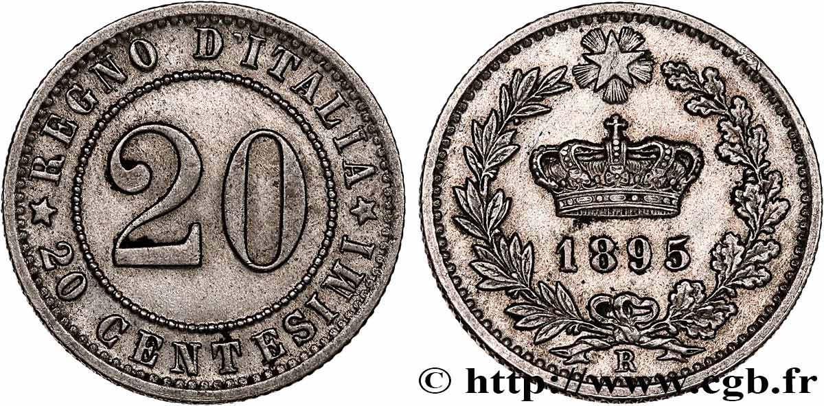 ITALIE 20 Centesimi 1895 Rome SUP 