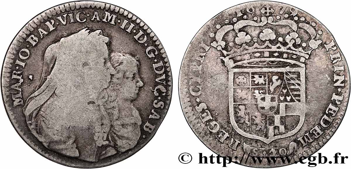 SAVOIE - DUCHÉ DE SAVOIE - VICTOR-AMÉDÉE II Lire (lira) 1679 Turin VF 