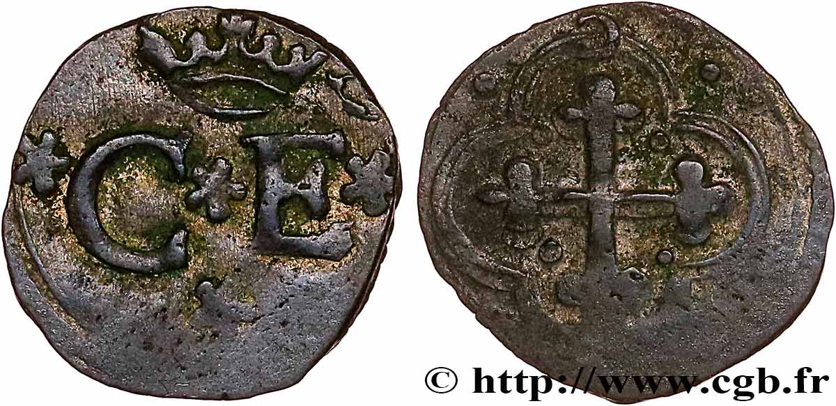 SAVOY - DUCHY OF SAVOY - CHARLES-EMMANUEL I Quart de sol (quarto di soldo) n.d. Chambéry VF 