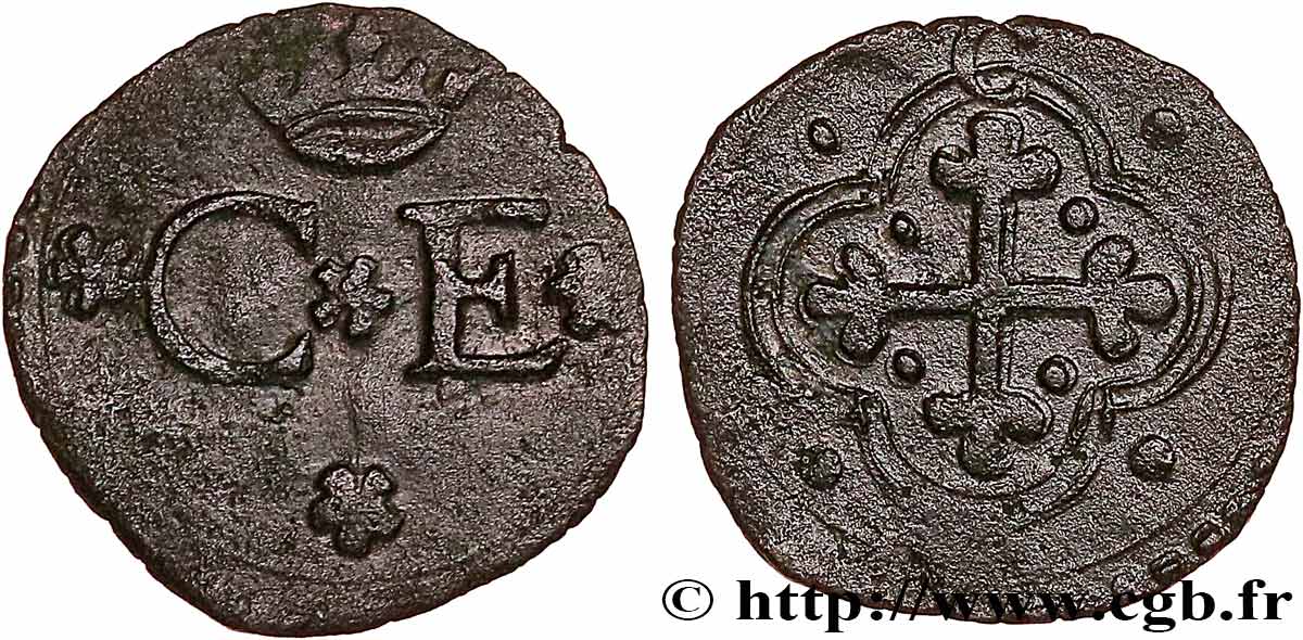 SAVOIA - DUCATO DI SAVOIA - CARLO EMANUELE I Quart de sol (quarto di soldo) n.d. Chambéry q.BB 