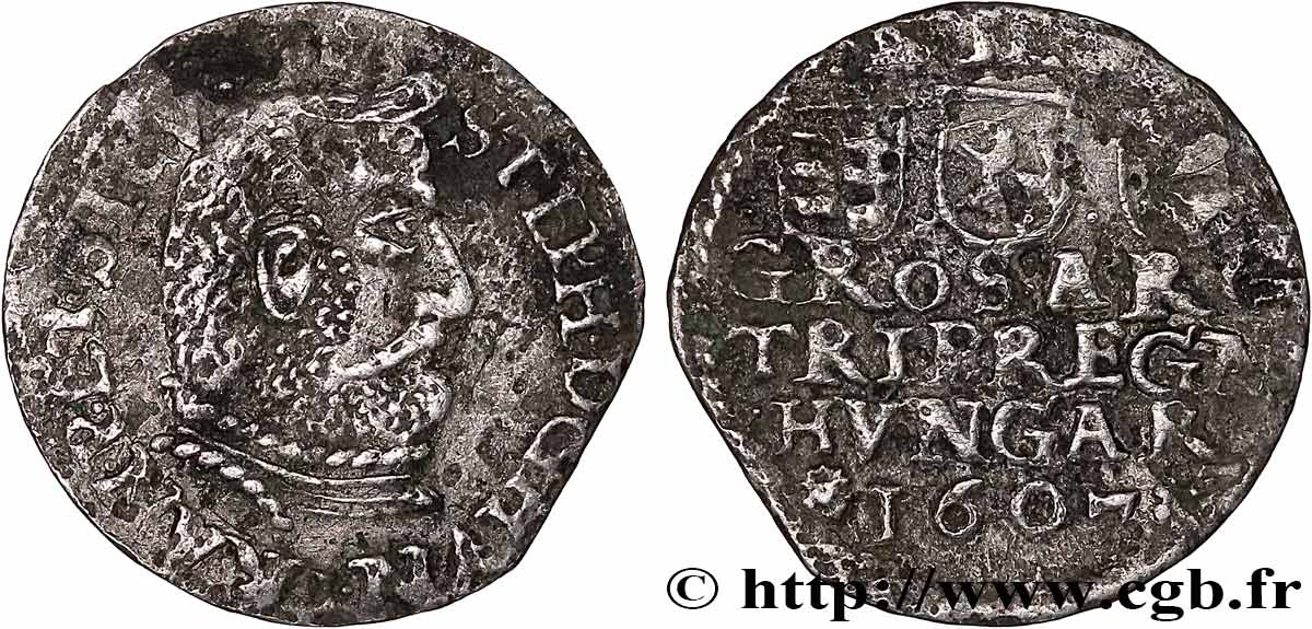 HONGRIE 3 Groschen Stephen Bocskai 1607 Kremnitz TB 