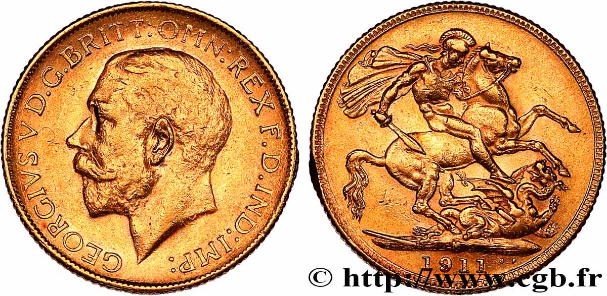 OR, PALLADIUM ET PLATINE INVESTISSEMENT 1 Souverain Georges V 1911 Melbourne TTB+ 