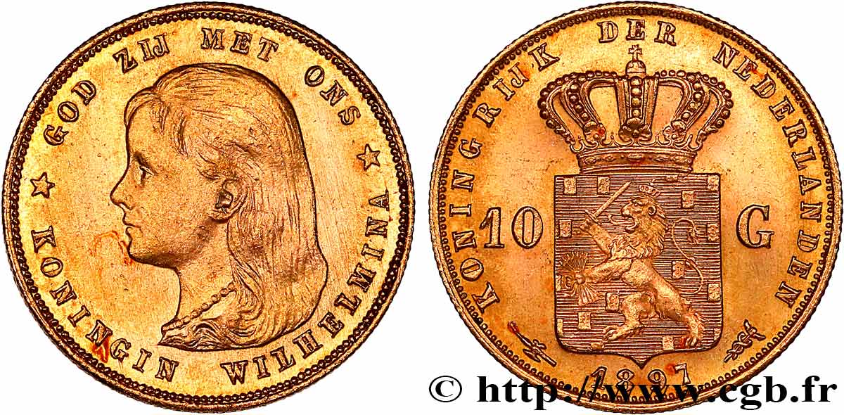 OR D INVESTISSEMENT 10 Gulden  1897 Utrecht SUP 