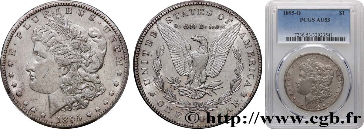 ÉTATS-UNIS D AMÉRIQUE 1 Dollar Morgan 1895 Nouvelle-Orléans TTB53 PCGS