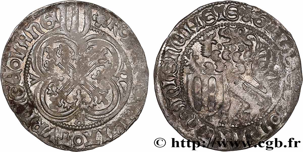 GERMANY - SAXONY ELECTORS - FREDERICK II AND WILLIAM III Gros n.d. Leipzig VF 