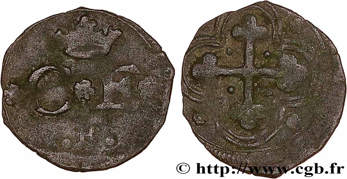 SABOYA - DUCADO DE SABOYA - CARLOS MANUEL I Quart de sol (quarto di soldo) n.d. Bourg-en-Bresse BC+ 