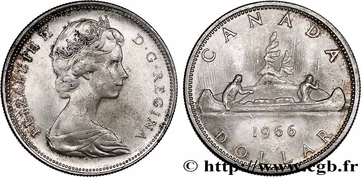 CANADA 1 Dollar Elisabeth II 1966  SUP 