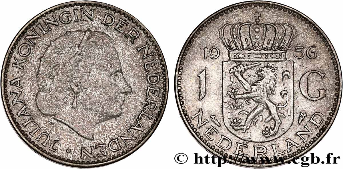 PAESI BASSI 1 Gulden Juliana 1956  q.SPL 