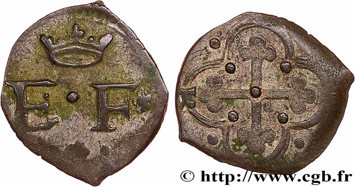 DUCHY OF SAVOIE - EMMANUEL-PHILIBERT Quart de sol, 1er type (quarto di soldo, I tipo) s.d. Bourg-en-Bresse VF 