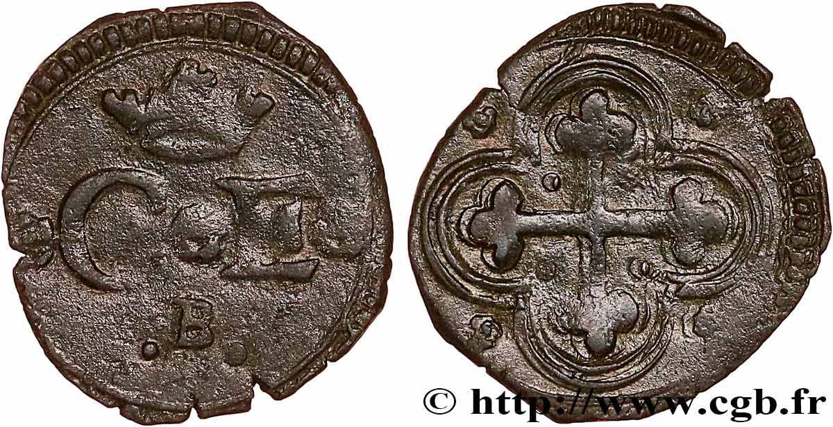 SAVOY - DUCHY OF SAVOY - CHARLES-EMMANUEL I Quart de sol (quarto di soldo) n.d. Bourg-en-Bresse VF 